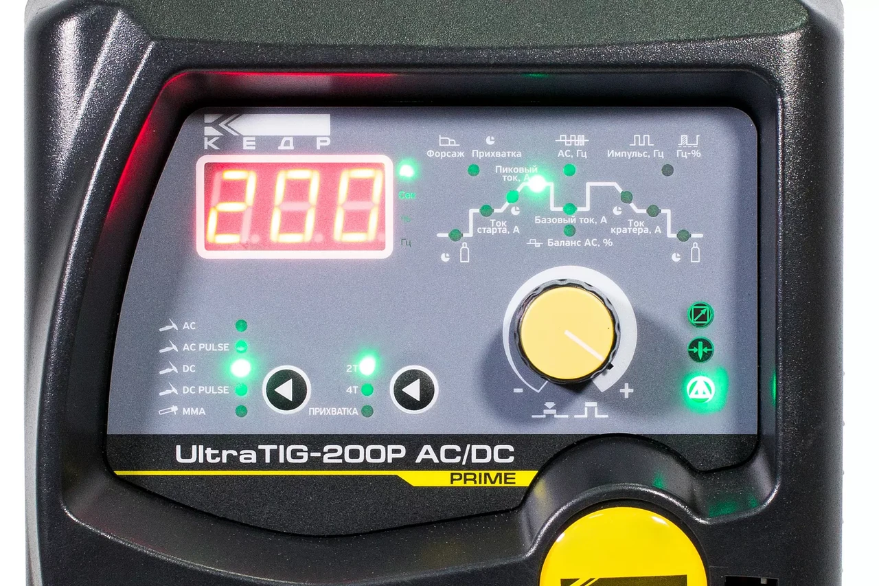 Установка аргонодуговой сварки КЕДР UltraTIG-200P AC/DC (220В, 10-200А) (с возможностью подключения педали) - фото 2 - id-p114035282