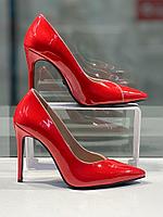 Женские туфли "PAOLETTI" натуральная кожа  красного цвета