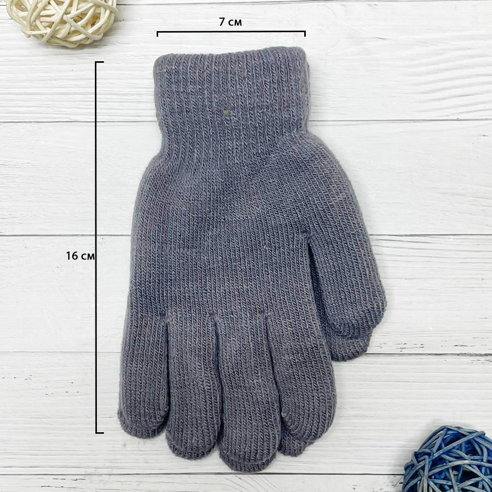 Детские зимние перчатки серые - фото 2 - id-p114035892