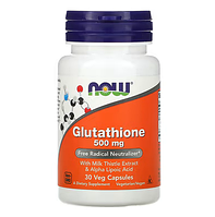 Глутатион, 500 мг, 30 вегетарианских капсул, NOW Foods