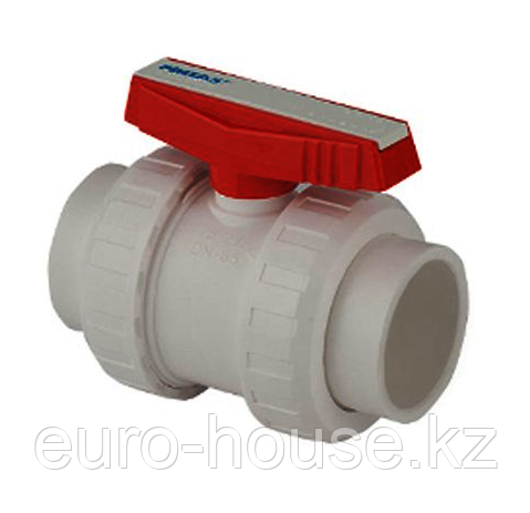 Шаровой кран PP 20-1/2″, PE/EPDM, разборный (белый), PIMTAS, Турция, фото 1