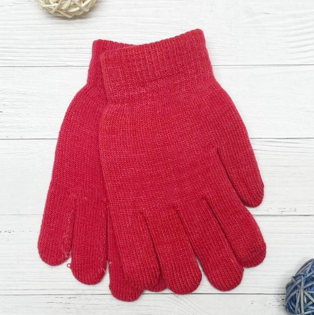 Детские зимние перчатки красные