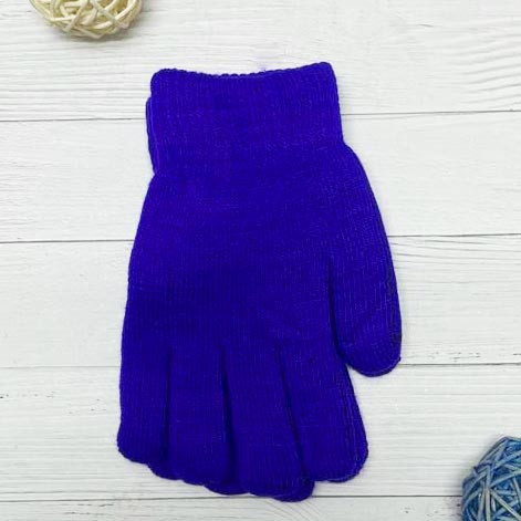 Детские зимние перчатки синие - фото 3 - id-p114036272