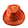 Шляпа карнавальная с пайетками Трилби (оранжевая) размер 58, фото 3