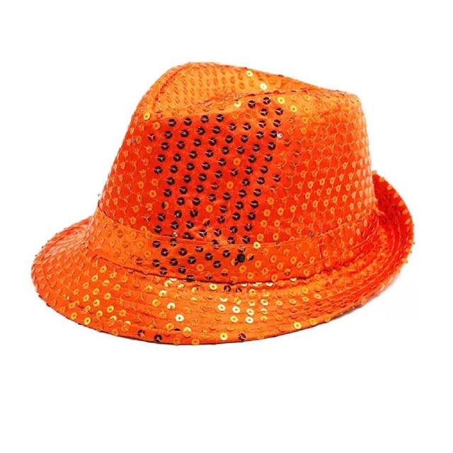 Шляпа карнавальная блестящая детская красная