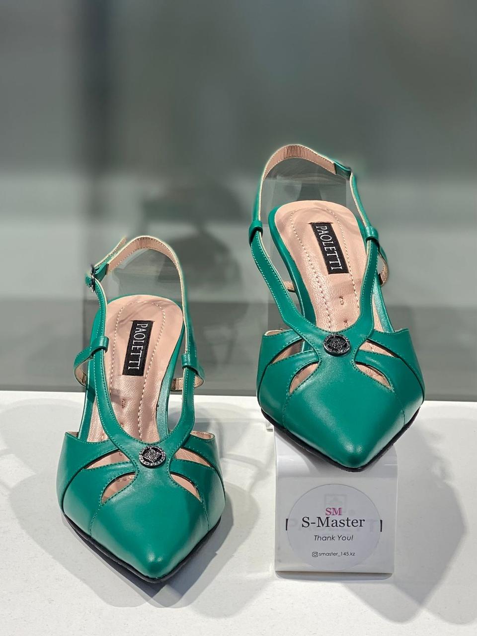 Модные женские босоножки "Paoletti" зеленого цвета купить в Алматы. Новая коллекция женская обувь. - фото 6 - id-p114036359
