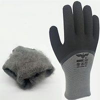 Перчатки прорезиновые черные ЗИМНИЕ -30°C В-37. (240/12)
