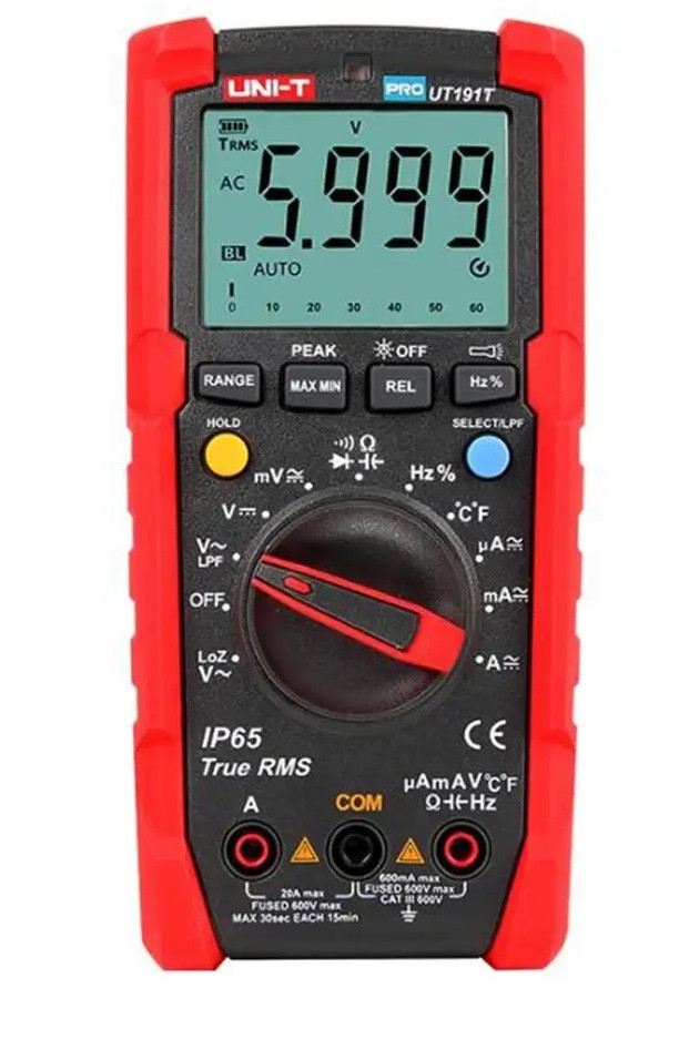 UT191T Мультиметр профессиональный цифровой с защитой IP65 True RMS. Внесён в реестр РК