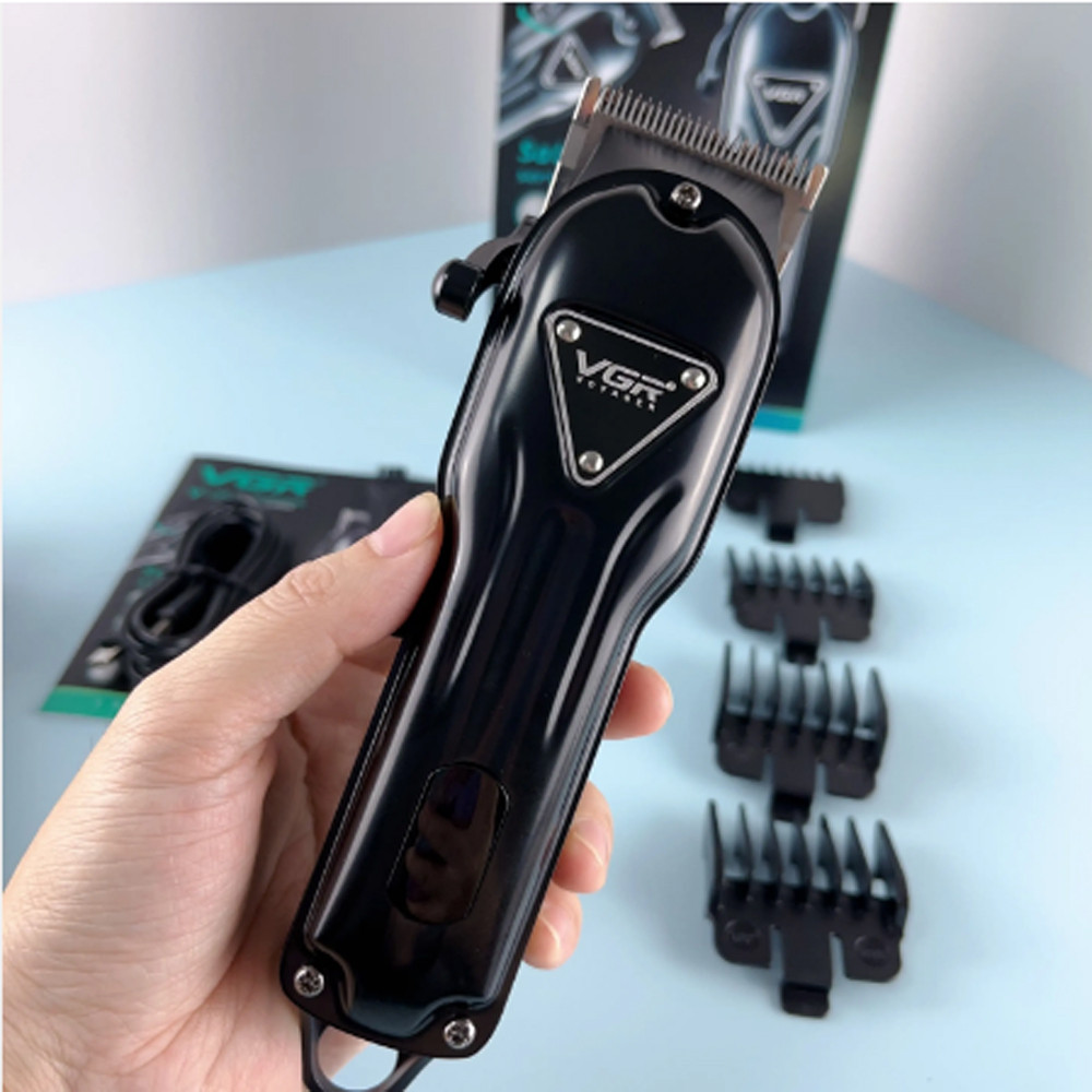 Машинка профессиональная беспроводная для стрижки волос VGR V-051 USB, 4 насадки - фото 6 - id-p114041985