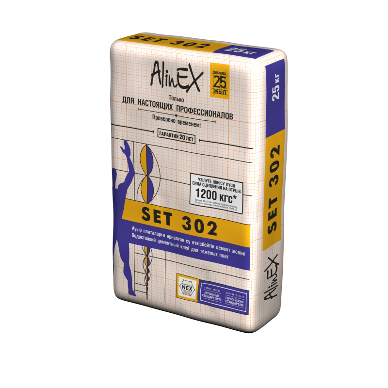 Клей AlinEX «Set 302», 25 кг - фото 1 - id-p114046415