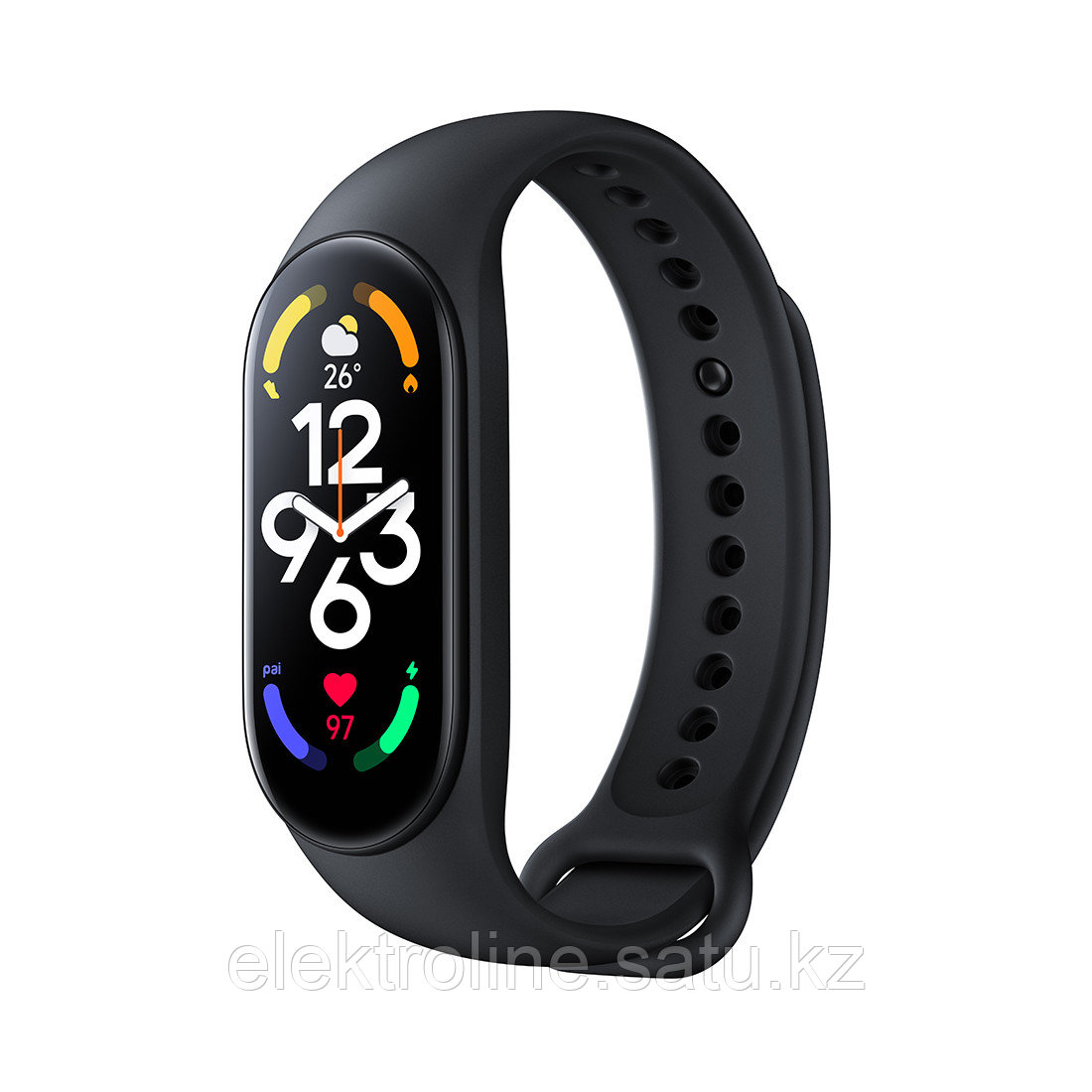Сменный браслет для Xiaomi Mi Smart Band 7 Black - фото 1 - id-p114051905