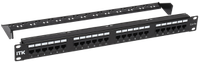 ITK 1U патч-панель кат.5E UTP 24 порта (Dual) с кабельным органайзером