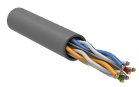 ITK Витая пара U/UTP кат.6 4х2х23AWG solid LSZH нг(А)-HF серый (305м)