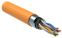 ITK Витая пара F/UTP кат.6 4х2х23AWG solid LSZH нг(А)-HF оранжевый (305м)