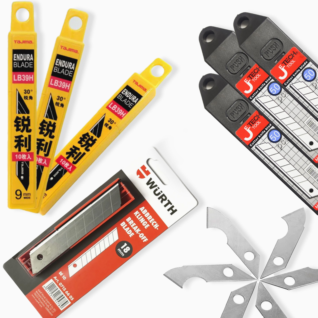 Запасные лезвия для монтажных и строительных ножей в ассортименте - фото 1 - id-p113816317