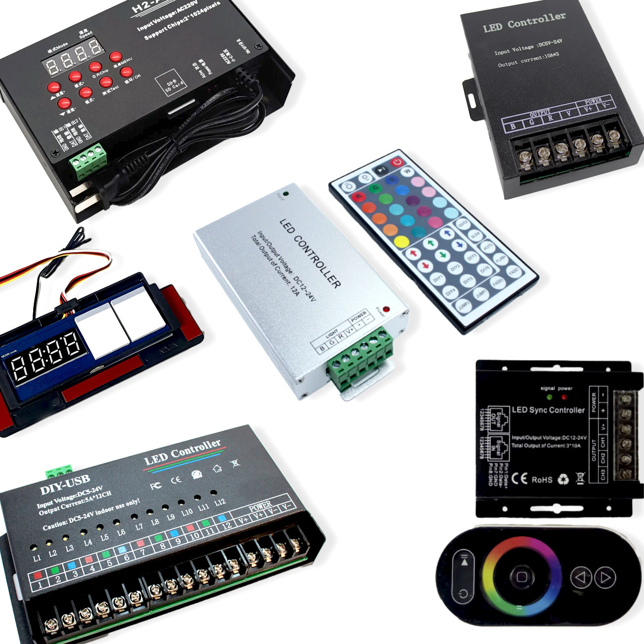 Контроллеры для светодиодных лент и модулей в ассортименте - фото 1 - id-p113816310