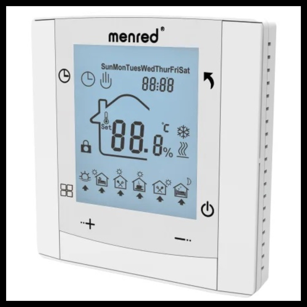 Программируемый сенсорный терморегулятор Menred LS 7.716 (16А) для теплого пола (с датчиком воздуха и пола) - фото 1 - id-p106113308