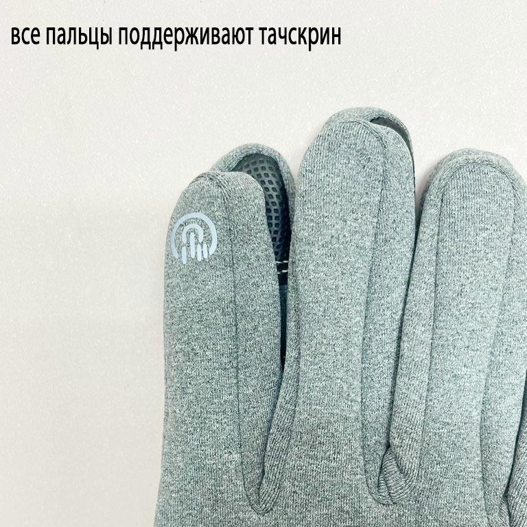 Сенсорные перчатки демисезон GLS-100 серые L - фото 4 - id-p114069437