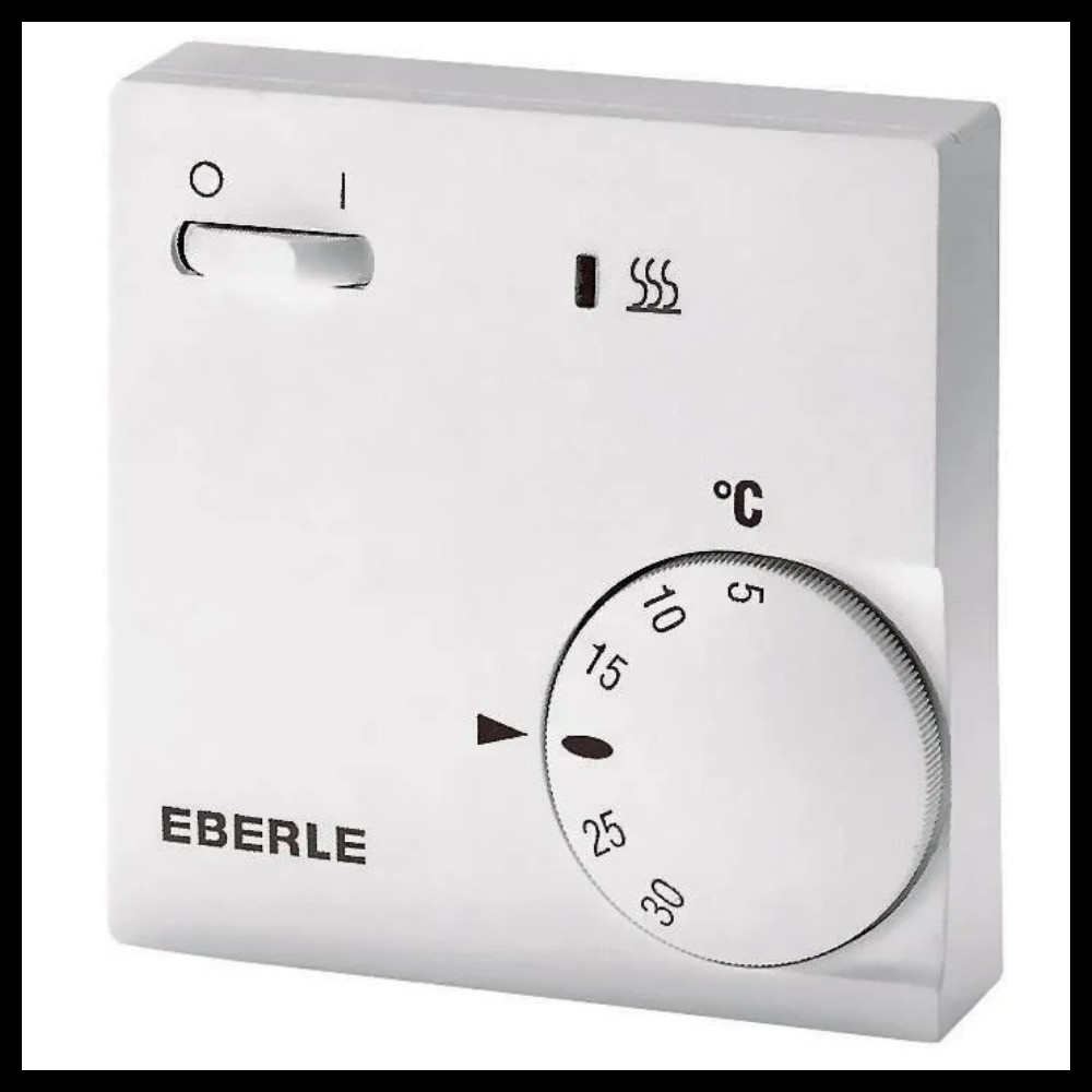 Механический терморегулятор EBERLE RTR-Е 6202 (10А) для теплого электрического пола (с датчиком воздуха) - фото 1 - id-p106112807