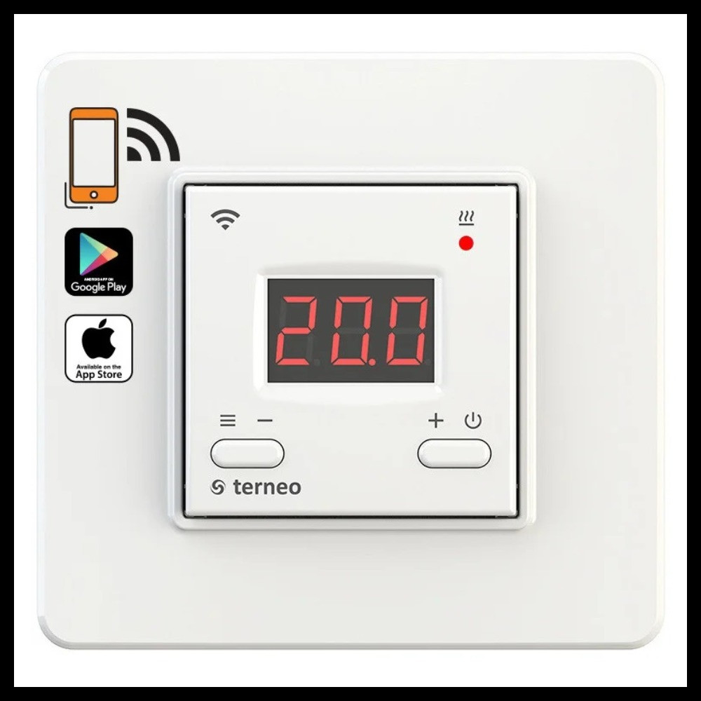 Цифровой программируемый терморегулятор Terneo AX Wi-Fi (16А) для теплого пола (с датчиком пола) - фото 1 - id-p106113311