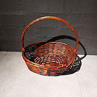 Средняя Плетенная Подарочная Корзина "Брауни" для фруктов, шампанского, конфет. Размер 40 см. Корзины.