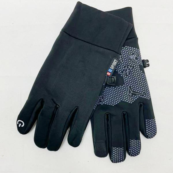 Сенсорные перчатки спортивные BO-sport черные - фото 7 - id-p114070495