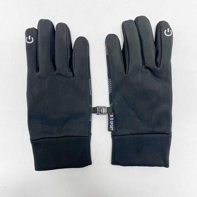 Сенсорные перчатки спортивные BO-sport черные - фото 8 - id-p114070495
