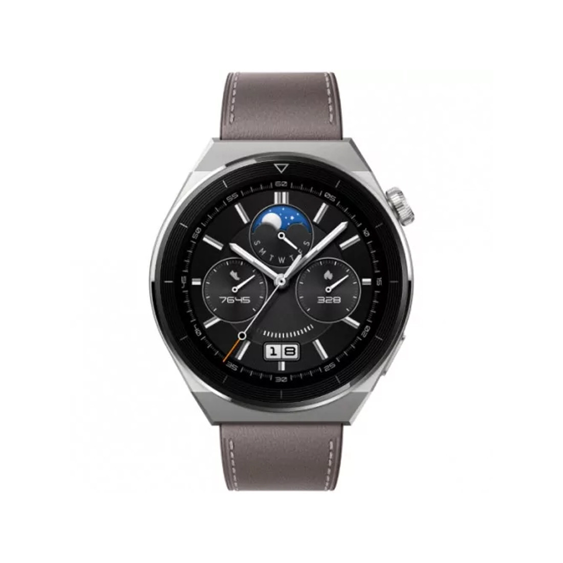 Смарт часы Huawei Watch GT 3 Pro ODN-B19 46mm Gray Leather Strap - фото 2 - id-p114030836