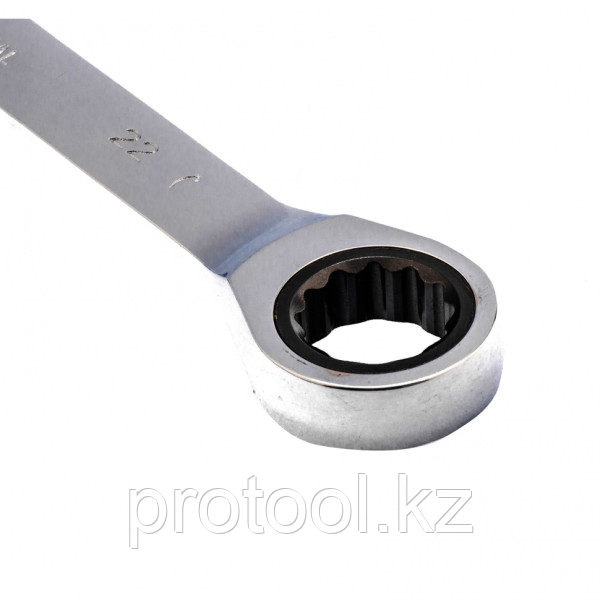 Ключ комбинированный трещоточный, 22 мм, CrV зеркальный хром// Matrix - фото 2 - id-p114070849