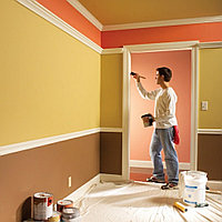 Окраска стен и потолка
