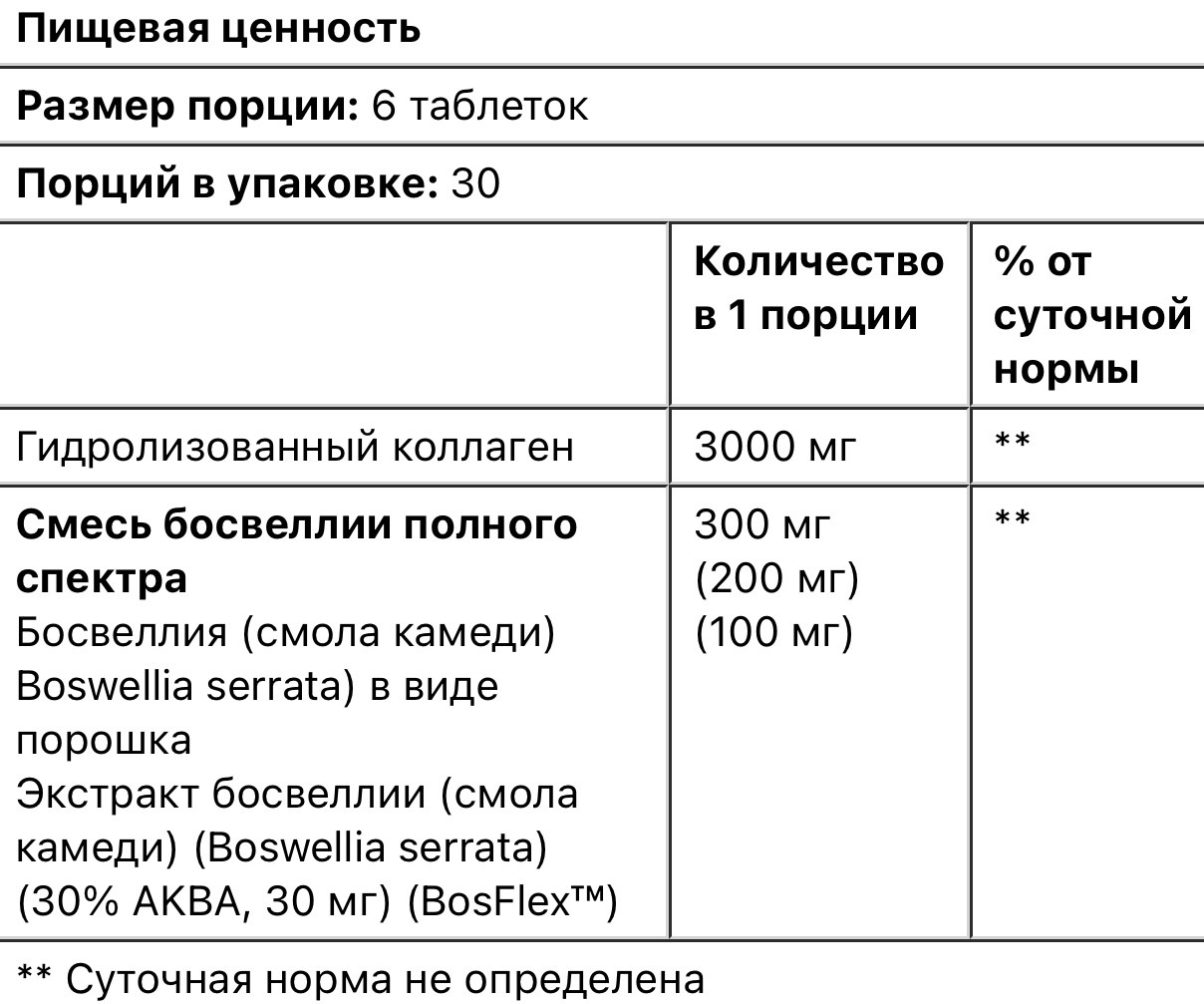 Youtheory коллаген+босвеллия, для суставов, 180 мини таблеток - фото 3 - id-p114071779