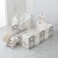 Манеж UNIX Kids SUPREME Space 200x200 Grey с качелями