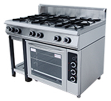 Плита 6-ти горелочная газовая Ф6ПДГ/800 (с комбинированной духовкой)