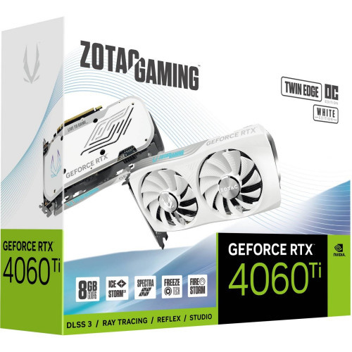 Zotac RTX 4060 Ti Twin Edge OC White Edition видеокарта (ZT-D40610Q-10M) - фото 6 - id-p114075216