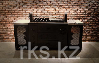 Гриль-мангал на древесном угле УМБ ( с тумбами)