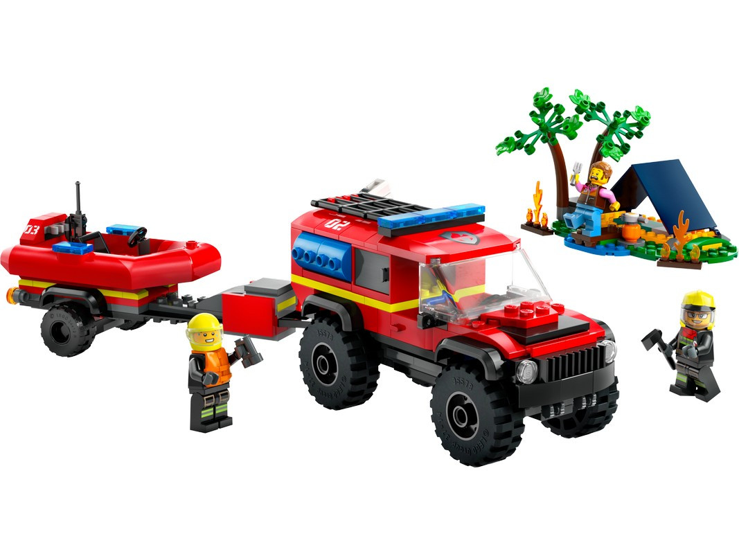 Lego 60412 Город Пожарная машина 4x4 с катером - фото 4 - id-p114075878