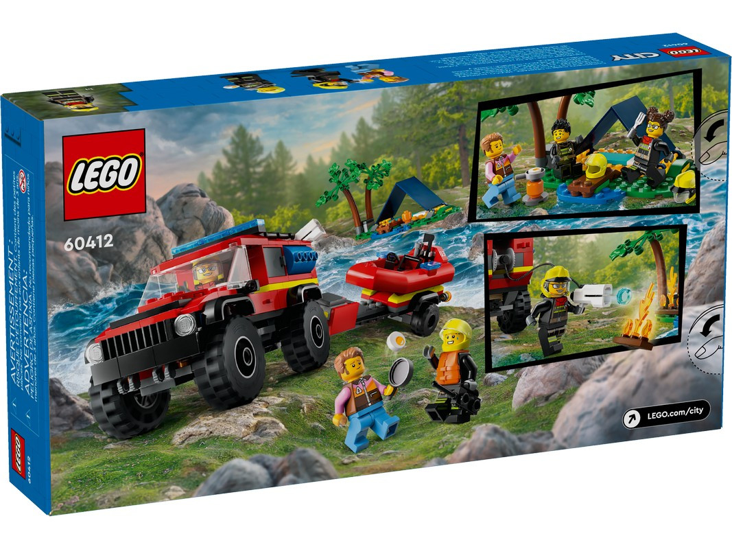 Lego 60412 Город Пожарная машина 4x4 с катером - фото 2 - id-p114075878