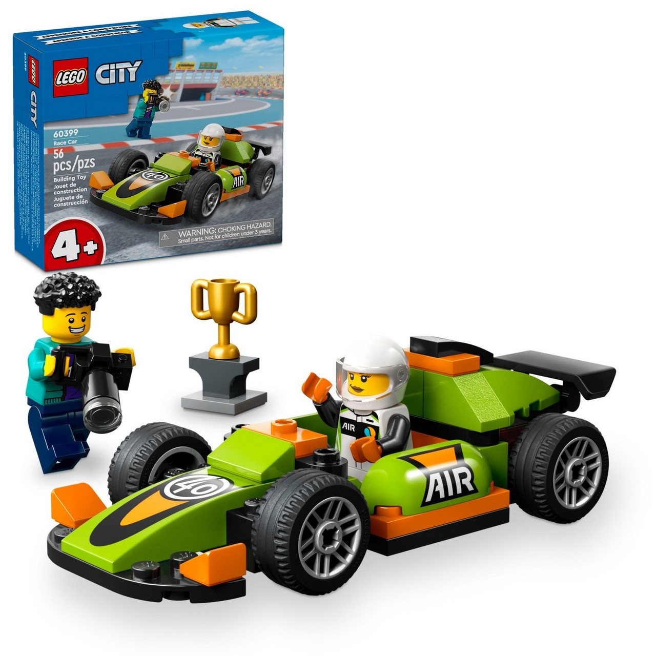 Lego 60399 Город Зеленый гоночный автомобиль - фото 1 - id-p114075869