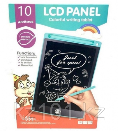 Планшет электронный для рисования и заметок графический LCD Writing Tablet со стилусом (10 дюймов) - фото 1 - id-p114079814