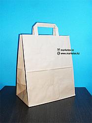 Пакет с ручками (70 гр., крафт, 28х24х14)