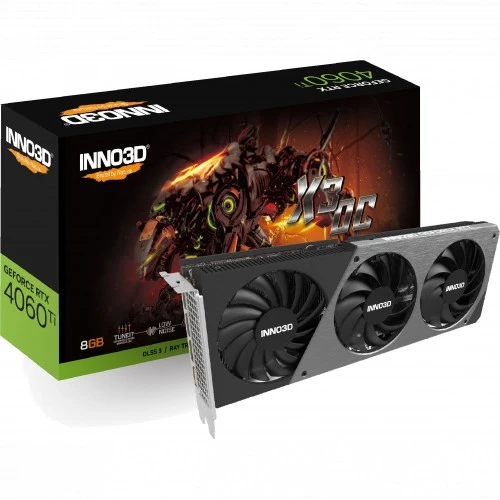 Видеокарта Inno3D GeForce RTX4060 Ti 8GB X3 OC 8G GDDR6 N406T3-08D6X-171153L - фото 1 - id-p114084726