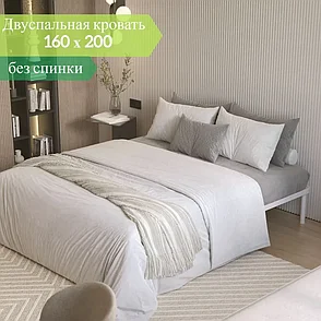Двуспальная кровать Мира (О), 160х200 см, белый, фото 1