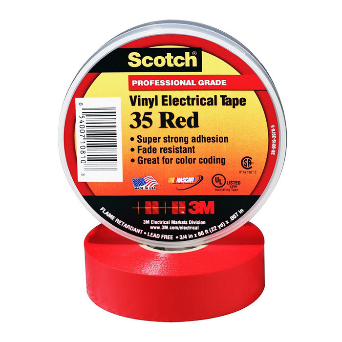 Лента 3M Scotch 35 Red 19мм х 20м - фото 1 - id-p114086351