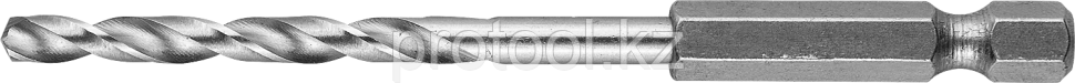 Сверло по металлу ЗУБР "ЭКСПЕРТ", шестигранный хвостовик НЕХ 1/4", класс A, сталь Р6М5, d=3,5 мм - фото 2 - id-p52910400
