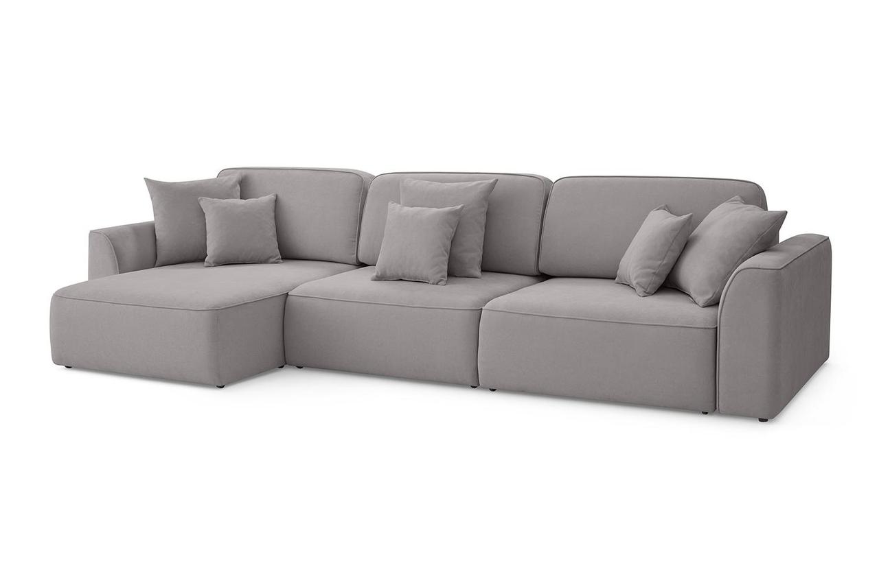 Угловой диван-кровать SOLANA Сиэтл серый, ширина 3,5 м