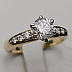 Золотое кольцо 18,5 р 750пр с бриллиантами 1,06Ct  SI2/K  EX 0,21Ct VS2/J   EX-Cut, фото 8