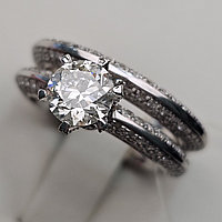Золотое кольцо GIA 17р 750 пр. 2.31 Сt SI1-VS2/K H VG-Cut
