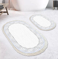 Комплект ковриков для ванной и туалета овальный 120х80 см