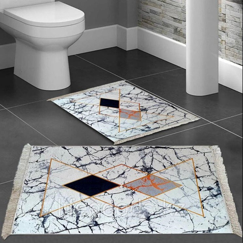 Комплект ковриков для ванной и туалета прямоугольный 100х60 см - фото 6 - id-p114087248