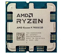 Процессор AMD Ryzen 9 7950X3D 4,2Гц (5,7ГГц Turbo) 16-ядер 32-потока, 16MB L2, 128MB L3, 120W, AM5 OEM 100-000